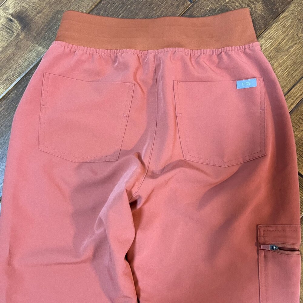 Figs High Waist Zamora Jogger Scrub Pants Nurse Doctor 3186 Terracotta X-Small - Picture 8 of 10
